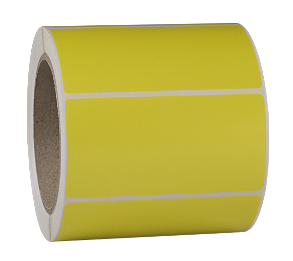 ONE2ID Blanko-Etikett Polyester gelb