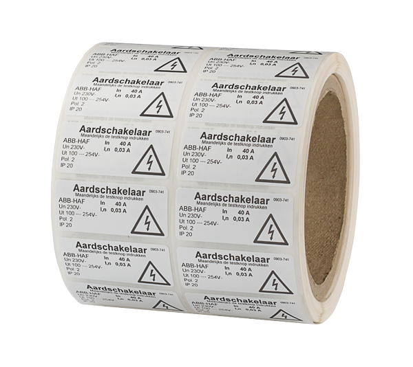 ONE2ID Industrielle Polyester-Etiketten Piktogramm-Etiketten