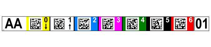 ONE2ID Lagerplatz-Etiketten mit QR-Code DataMatrix-Code