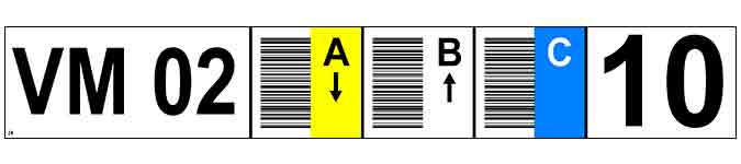 ONE2ID Lagerplatz Etiketten mit Strichcode