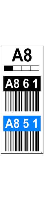 ONE2ID Lagerplatz-Etiketten Durchgänge Palettenregale