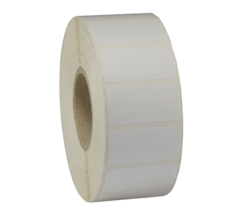 Wit polyester etiket typeplaatje ONE2ID