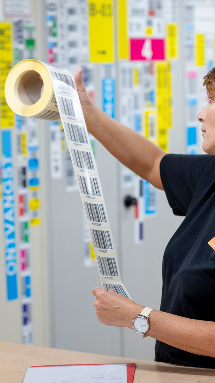 ONE2ID Lagerkennzeichnung Barcode-Etiketten Industrieetiketten