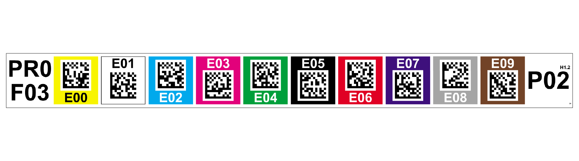 ONE2ID Lagerplatzetiketten Palettenregale mit DataMatrix-Code